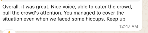 Client testimonial