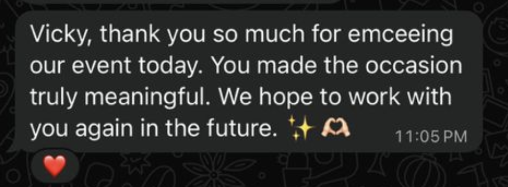 Client testimonial